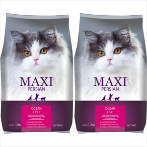 Maxi Persian Adult(+1 Year) Dry Cat Food, Ocean Fish, 1.2 kg (Buy 1 GET 1 FREE)