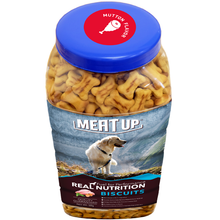 Load image into Gallery viewer, Meat Up Mutton Flavour, Real Chicken Biscuit, Dog Treats -500g Jar (Buy 1 Get 1 Free)
