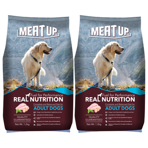 Meat Up Adult Dog Food, 3 kg (Buy 1 Get 1 Free)