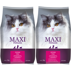 Maxi Persian Adult(+1 Year) Dry Cat Food, Ocean Fish, 3 kg (Buy 1 GET 1 FREE)