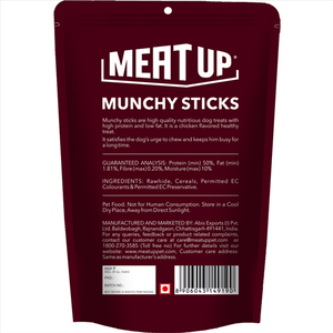 Meat Up Munchy Sticks, Chicken Flavour, Dog Treats, 700 g (Buy 1 Get 1 Free)