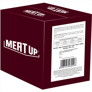 Meat Up Adult (+1 Year) Wet Cat Food, Real Chicken and Chicken Liver in Gravy, 70 Gram (Pack of 6) - Buy 1 Get 1 Free