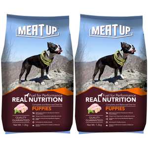 Meat Up Puppy Dog Food, 1.2 kg (Buy 1 Get 1 Free)
