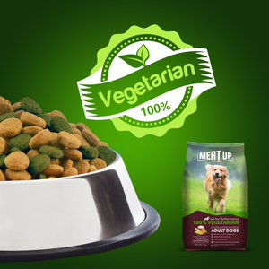 Meat Up 100% Vegetarian Adult Dog Food, 3kg (Buy 1 Get 1 Free)