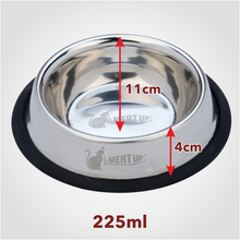 Load image into Gallery viewer, Meat Up Stainless Steel Cat Feeding Bowl (Buy 1 Get 1 Free), 225ml
