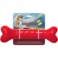 Load image into Gallery viewer, Meat Up Non-Toxic Rubber Dog Chew Bone Toy, Puppy/Dog Teething Toy (Large) - 8.5 inches
